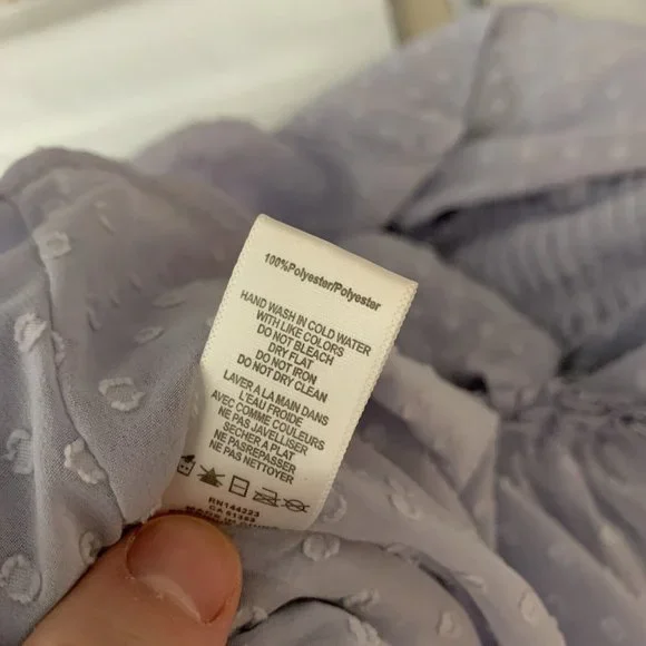 Bishop + Young Swiss Dot Ruffle Purple Tank Size Medium Lightweight NWOT - Picture 10 of 11